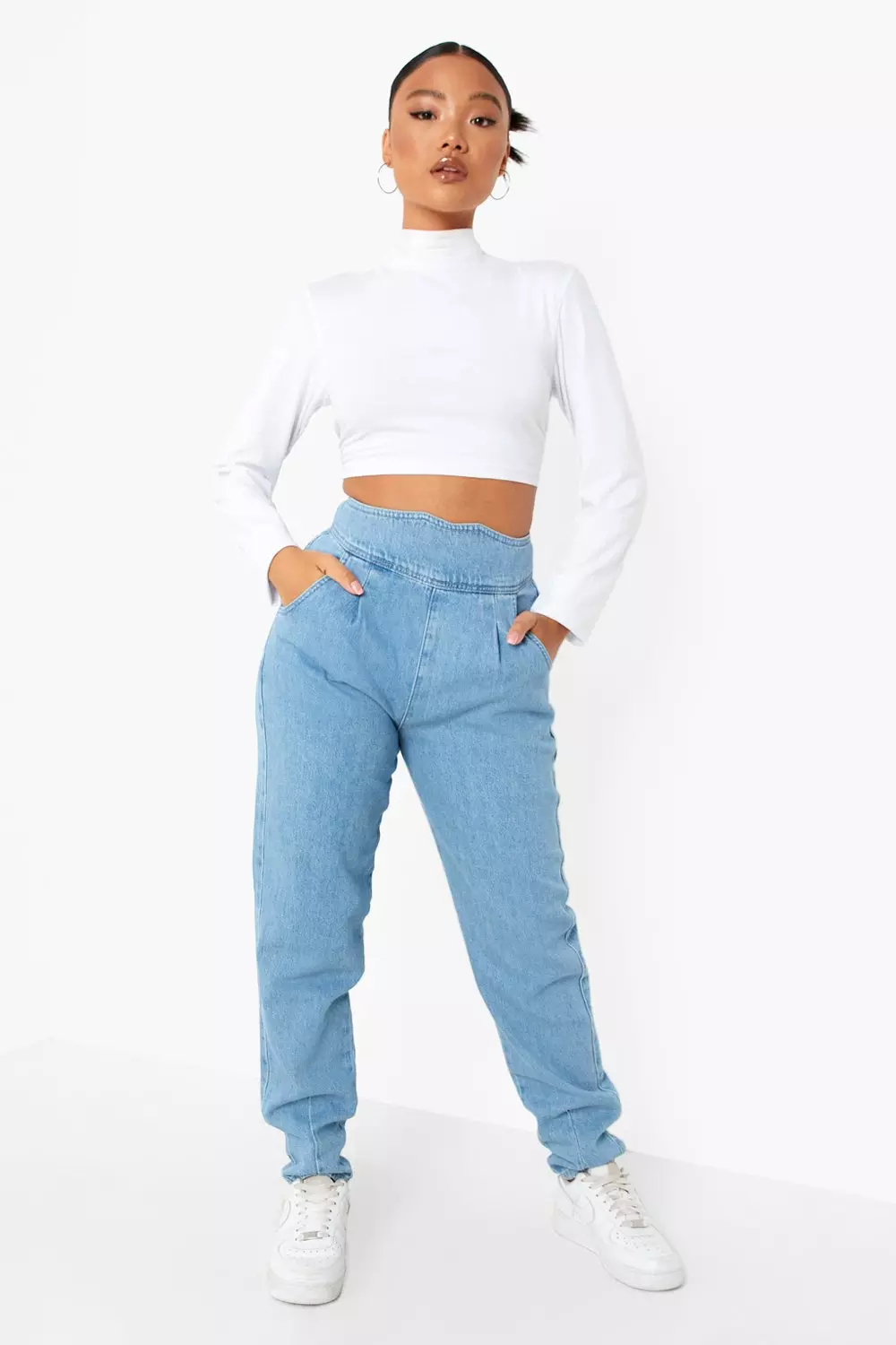 Super high waisted deals petite jeans